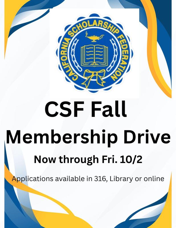 CSF Fall Membership Drive | Tuesday, September 22 - Friday, October 2 Thumbnail Image