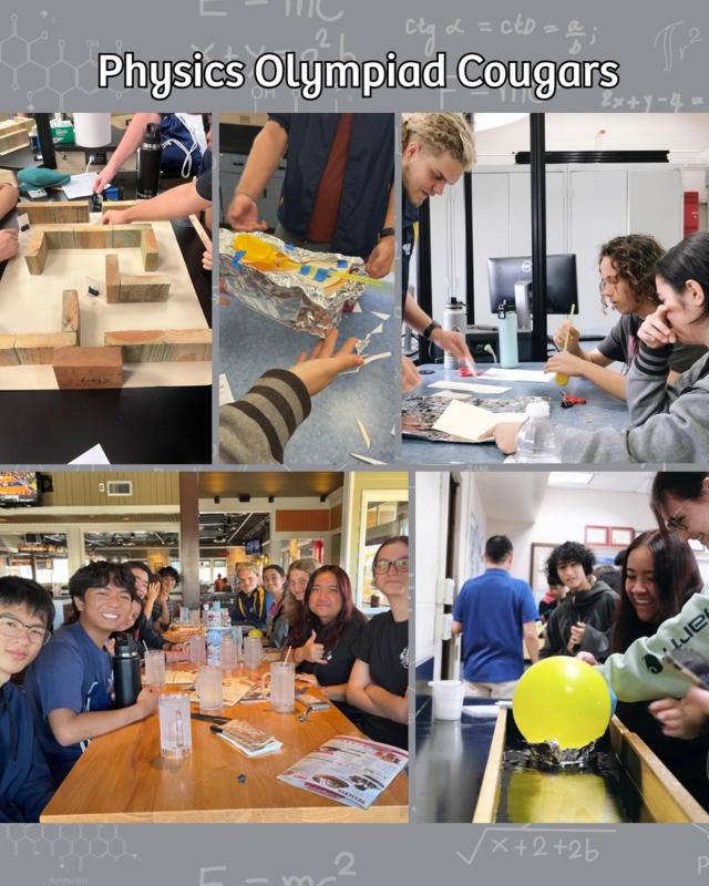 COUGARS AT PHYSICS OLYMPIAD