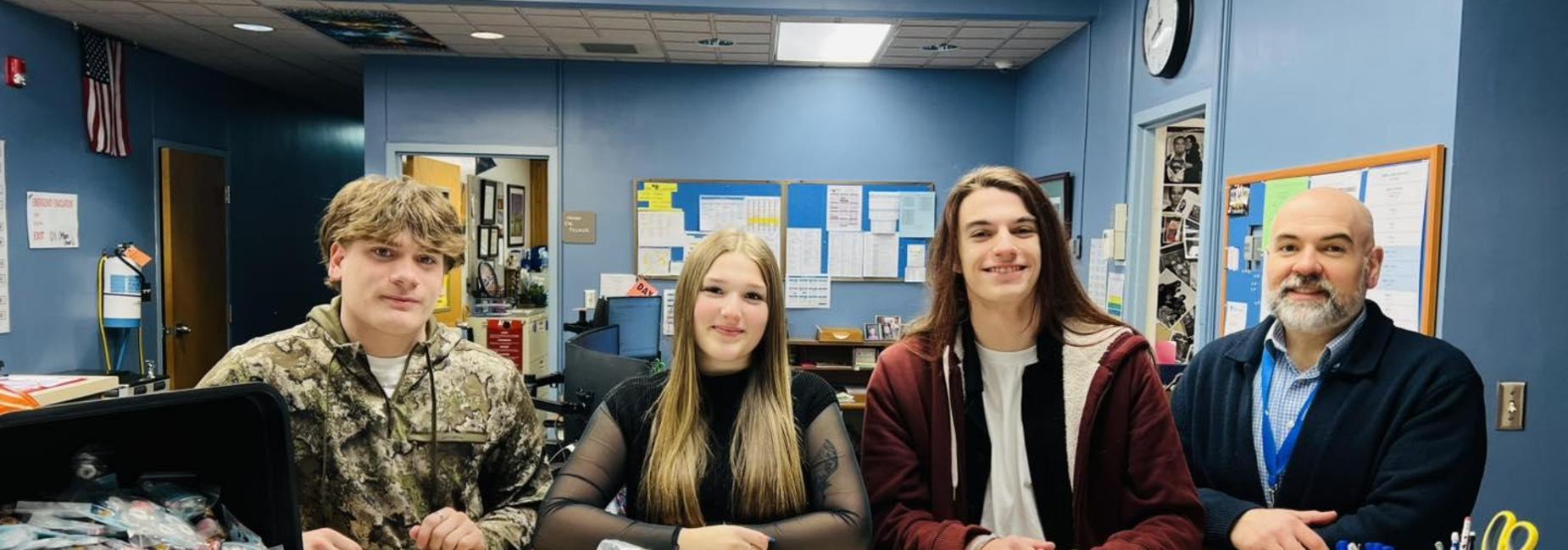 Mr. Cullen and students support Norwin's Candy for Cancer drive