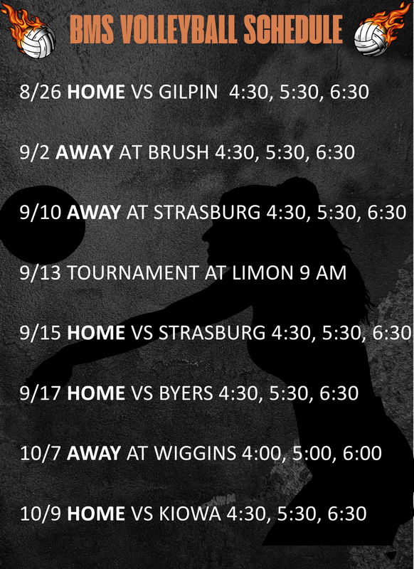 BMS Volleyball Schedule