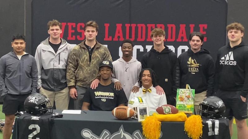 West Lauderdale High School Football Signing Day Players Group Photo