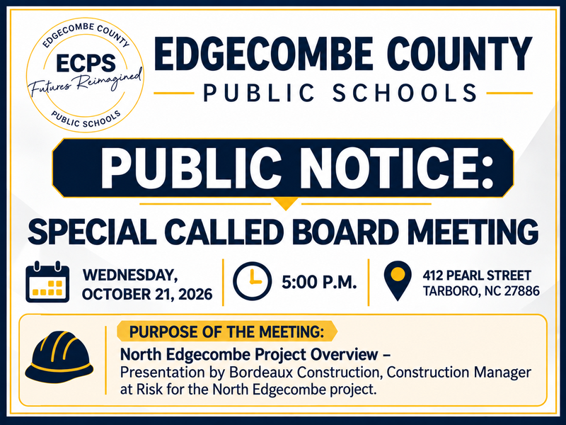 Special EPCS Board Meeting  10/21/26 at 5pm