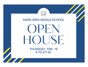 A blue and yellow striped frame around a white background