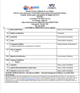 ELAC Meeting