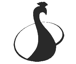 black and white peacock pvpusd logo