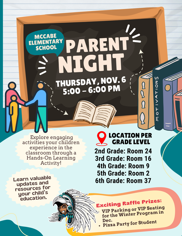 Parent Night #1 this Thurs. Nov. 6th @ 5pm