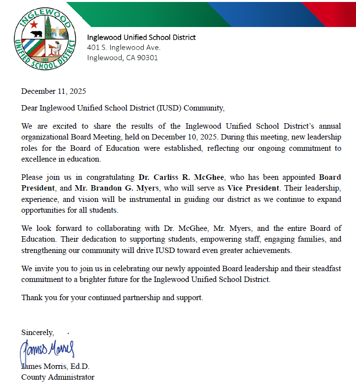 IUSD Board of Education Featured Photo