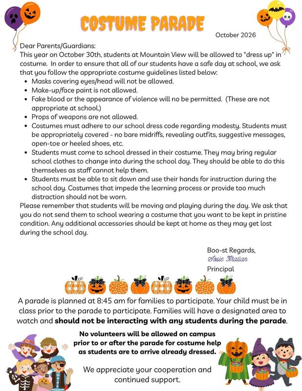 Costume Parade Flyer