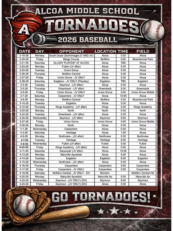 2026 Baseball Schedule