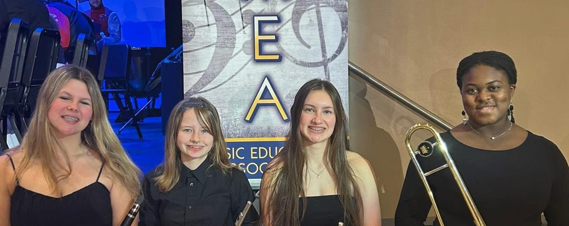 Students participating in the Westmoreland County Music Educators Association - County Band - 2026