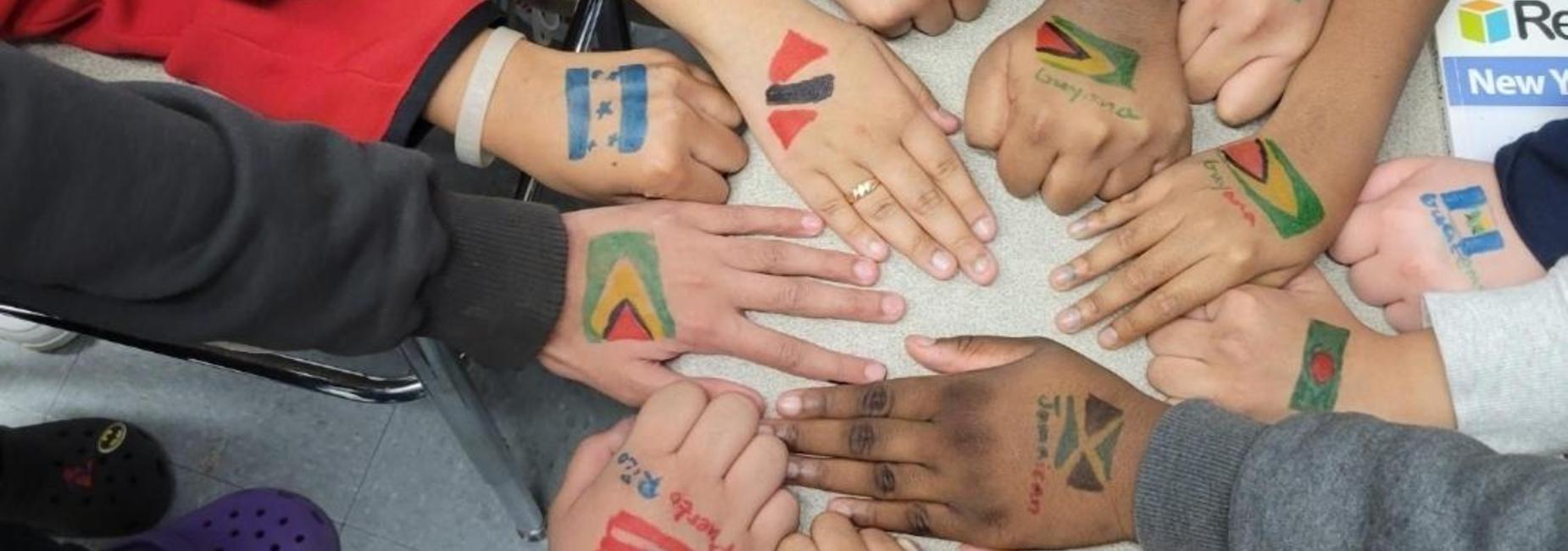 Student hands