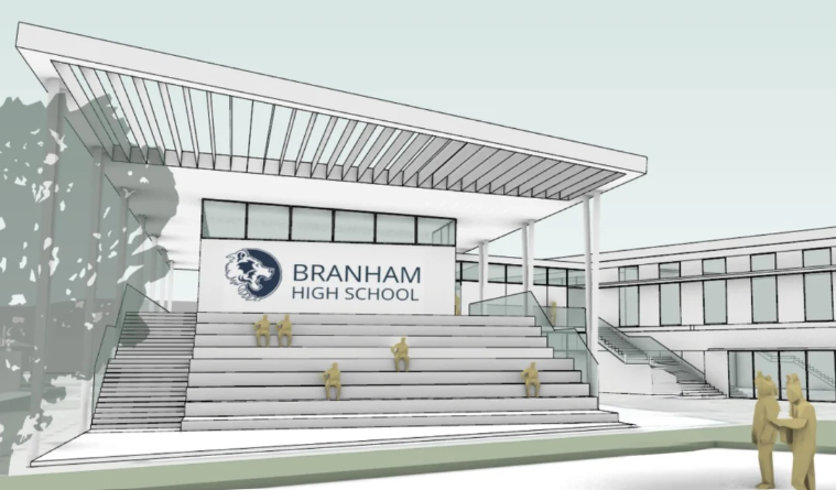 Branham High School conceptual rendering