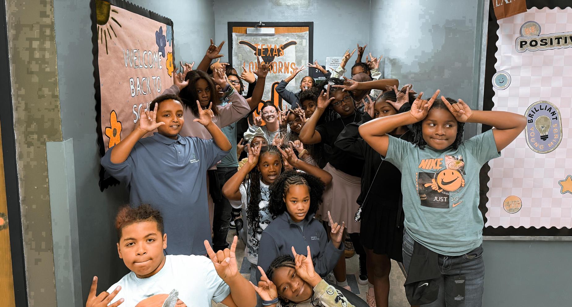 Ms. Lamarre's Texas Longhorns show spirit!