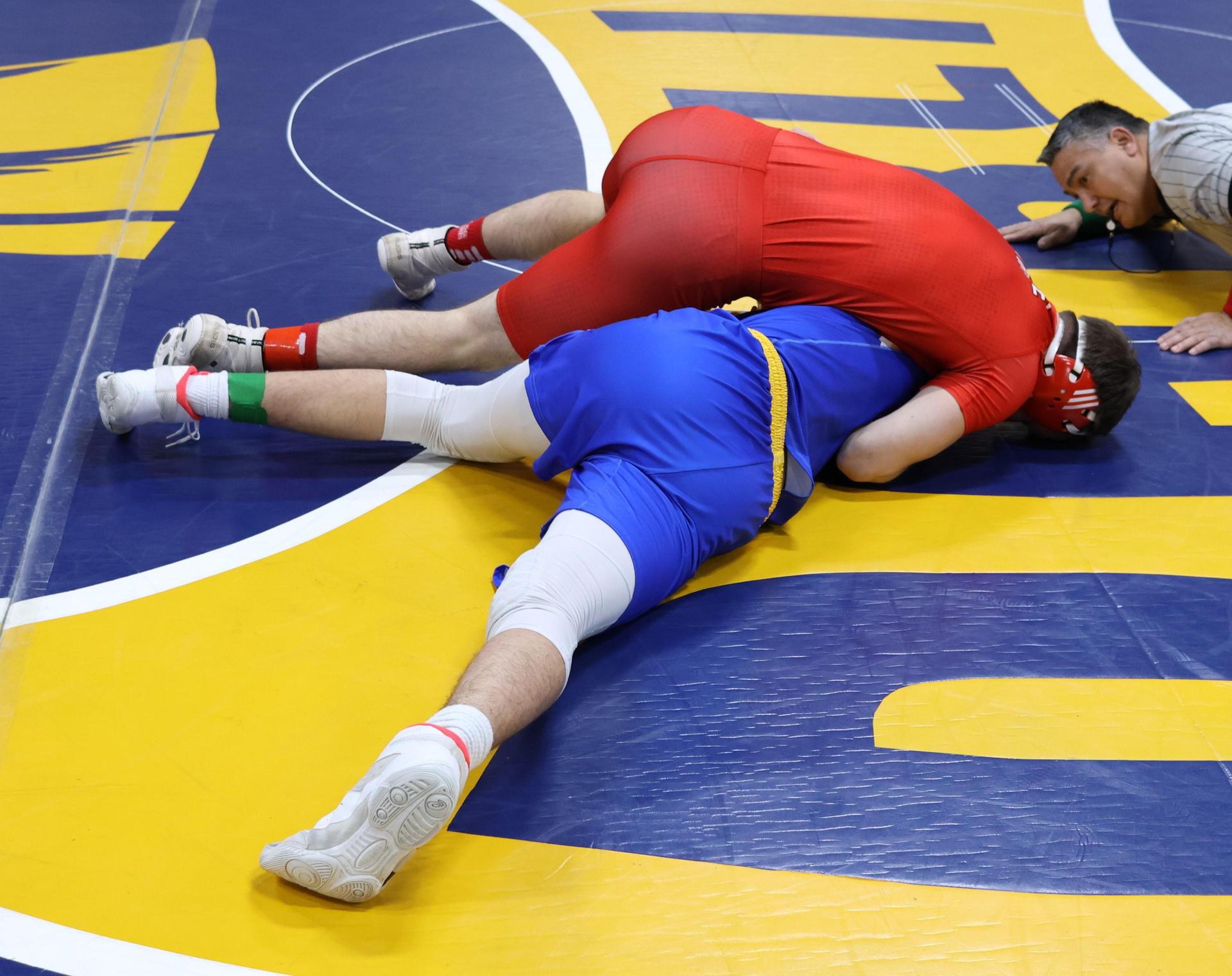 wrestlers in action at parlier