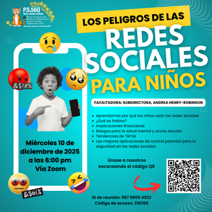 The Dangers of Social Media for Kids (Spanish Flyer)