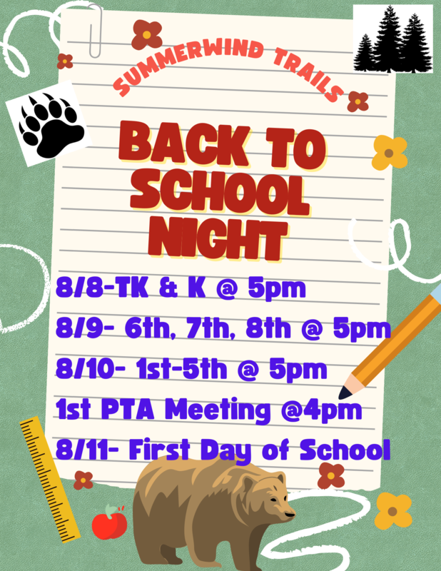 Back to School Nights