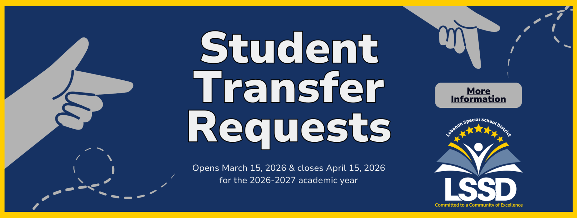 Transfer Request Window Open 3/15/2026 - 4/15/2026
