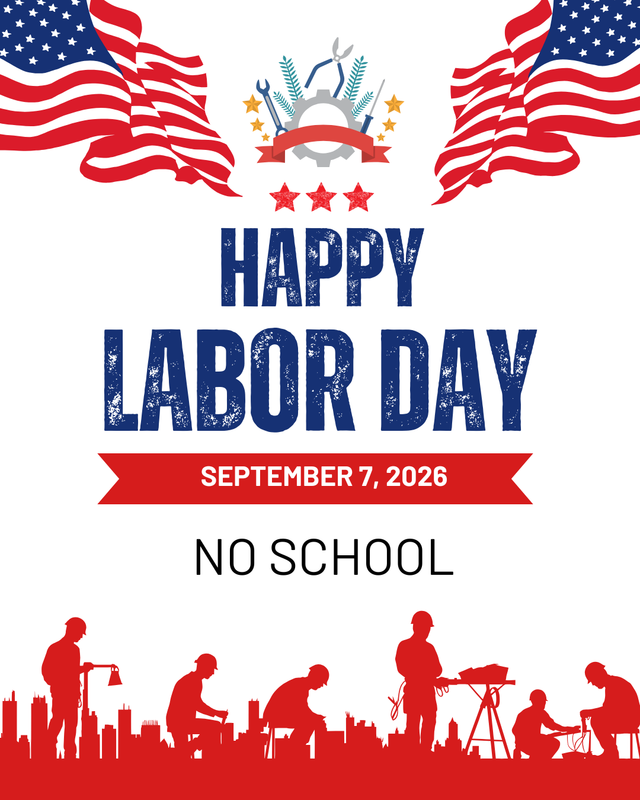 Labor Day -  NO School Thumbnail Image