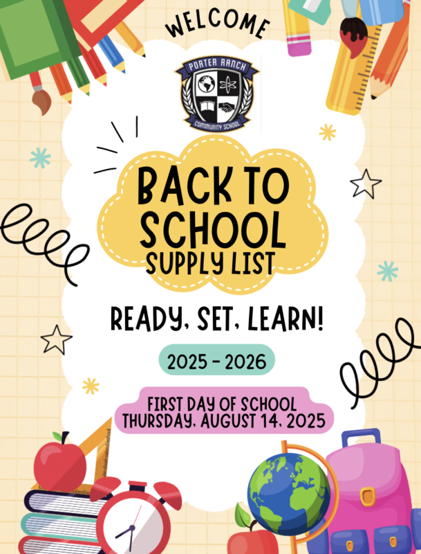 Supply List TK - 5th Grade