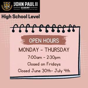 Summer Hours for High School