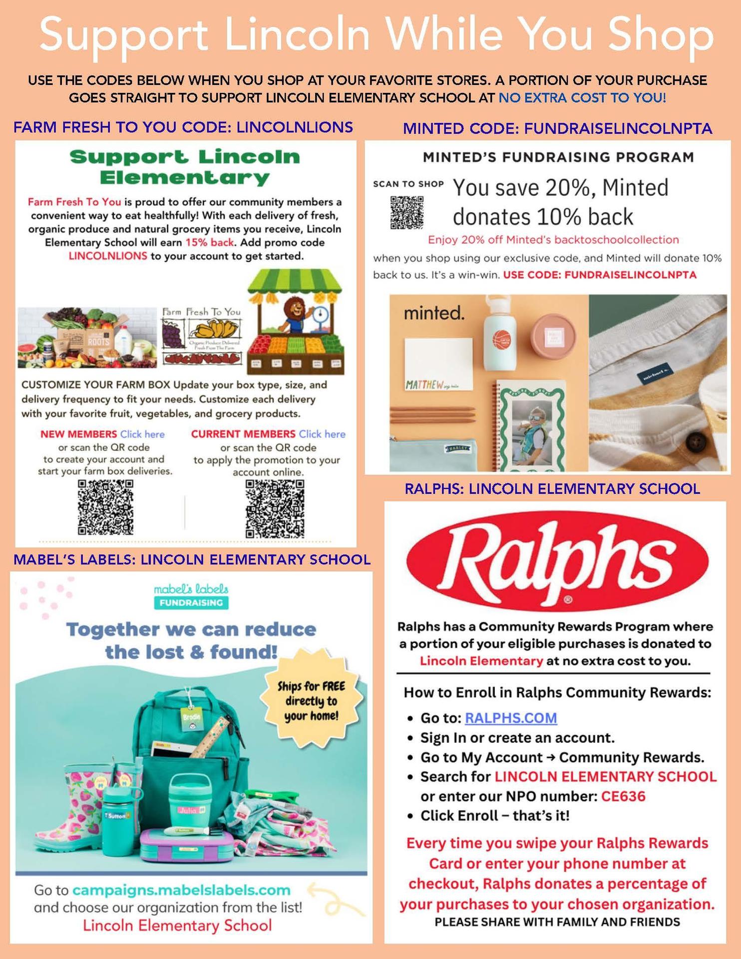 Shop‑and‑Support Fundraisers