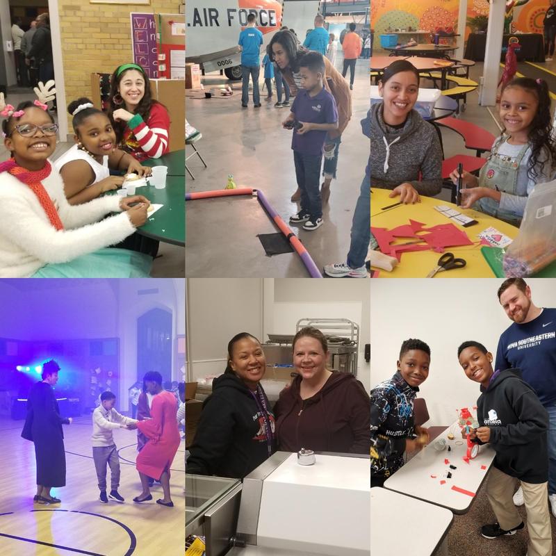 Collage of parent activities