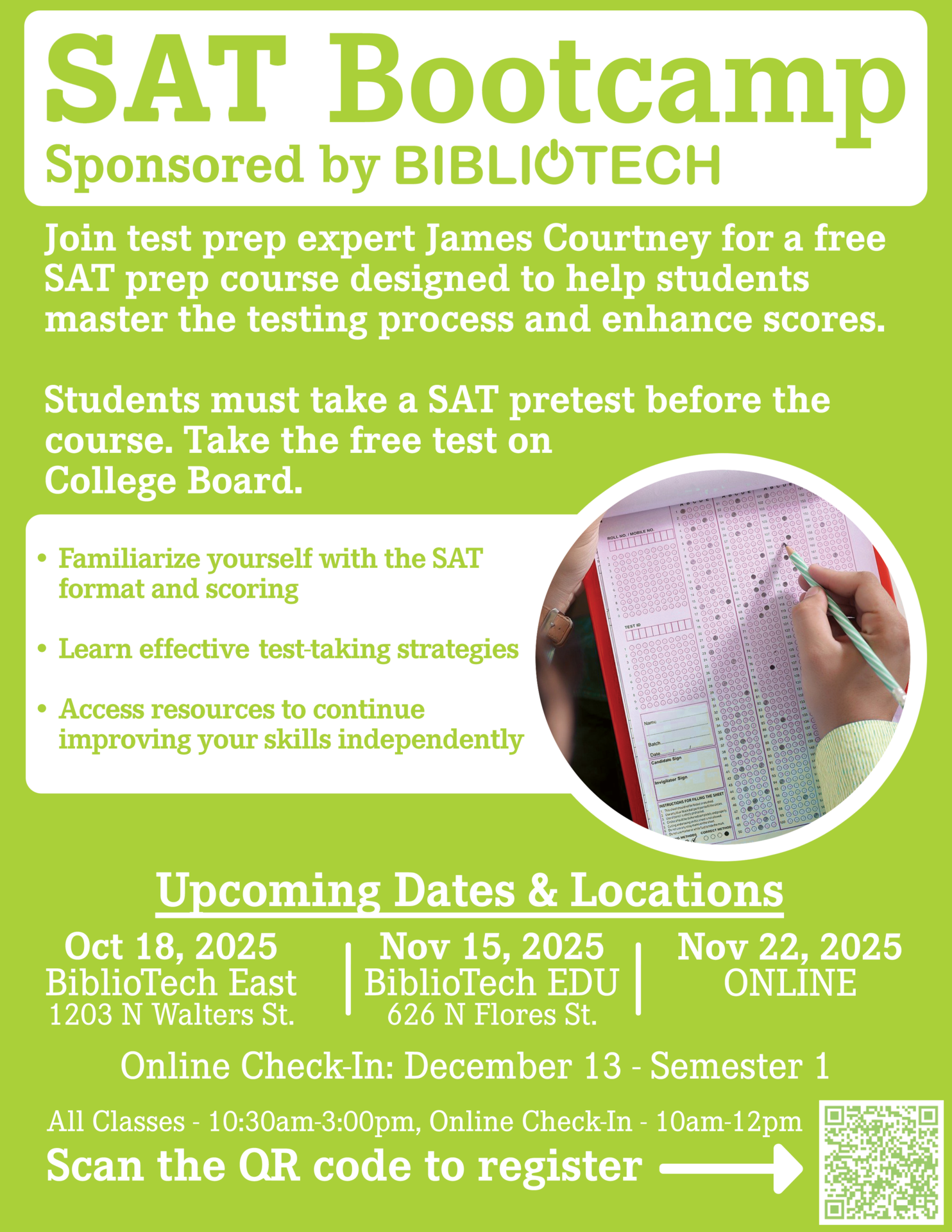 Bibliotech SAT coures