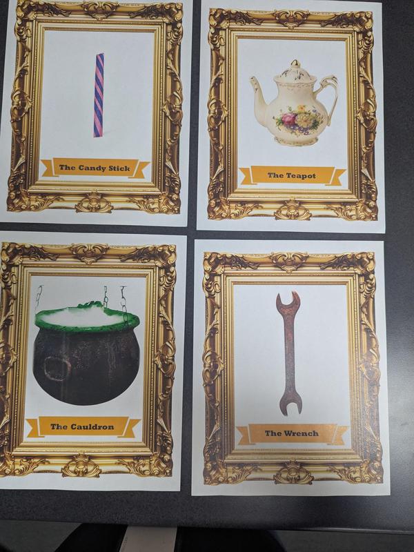 The possible items used in the Clue plot.