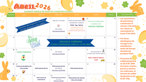 April Calendar Spanish