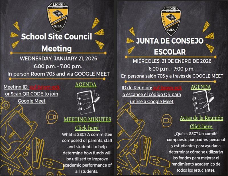 School Site Council meeting #5