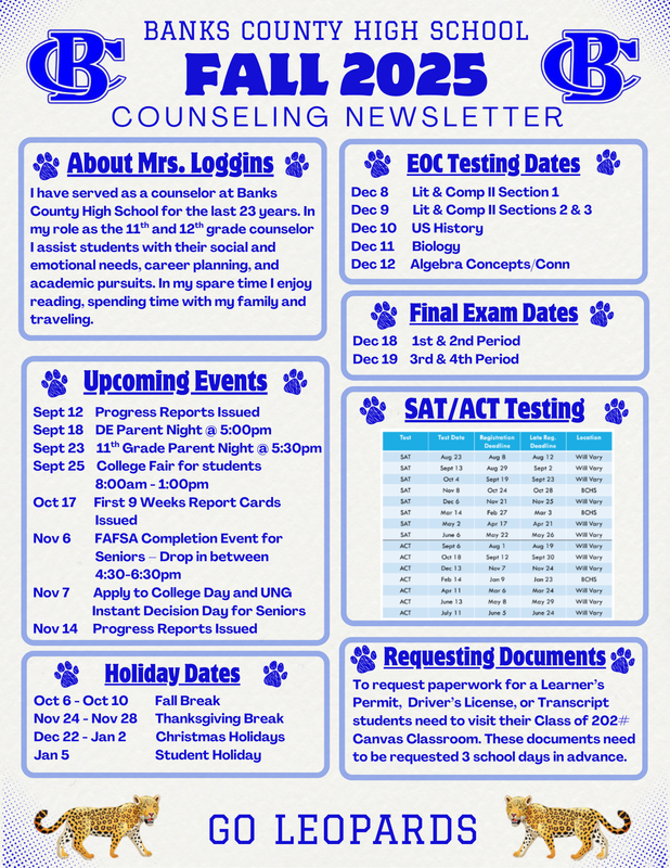Fall Counselor Newsletter