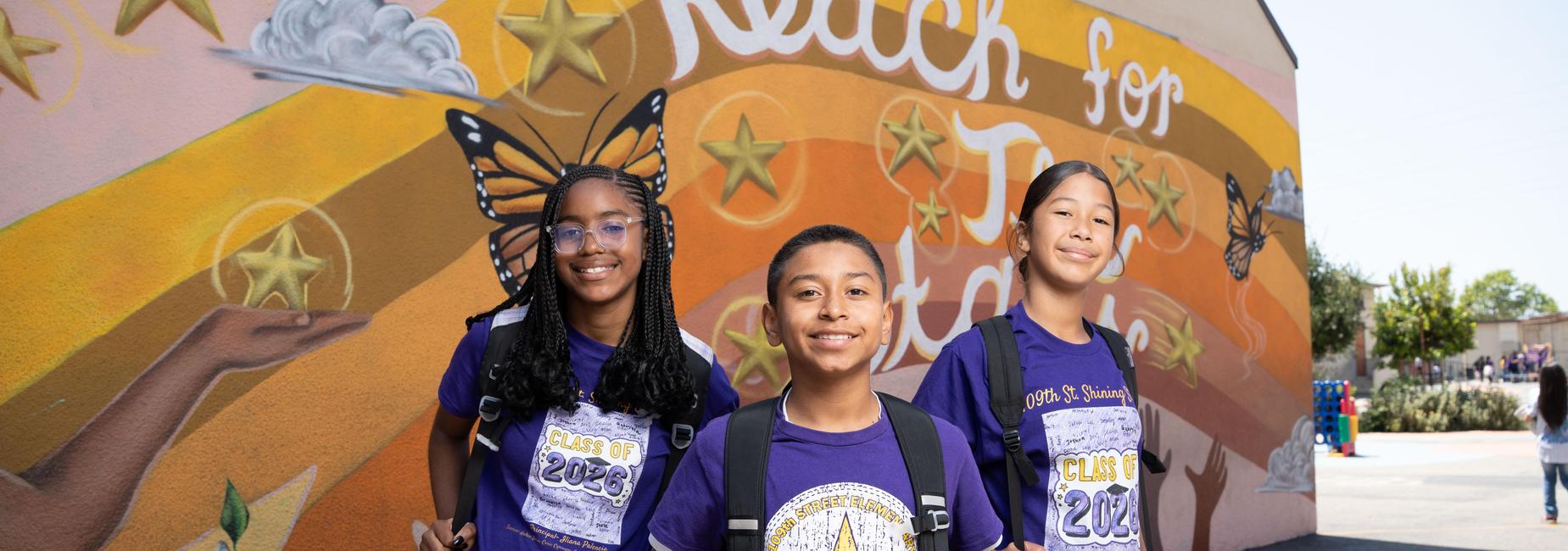 Mural & students