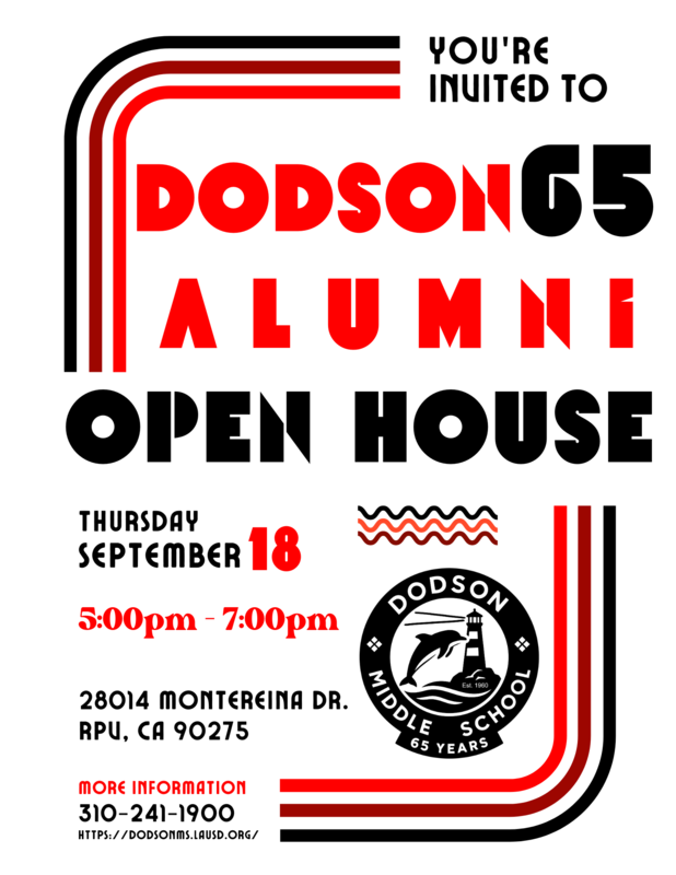 Alumni Night at Dodson ! 'Sept 18 5-7pm