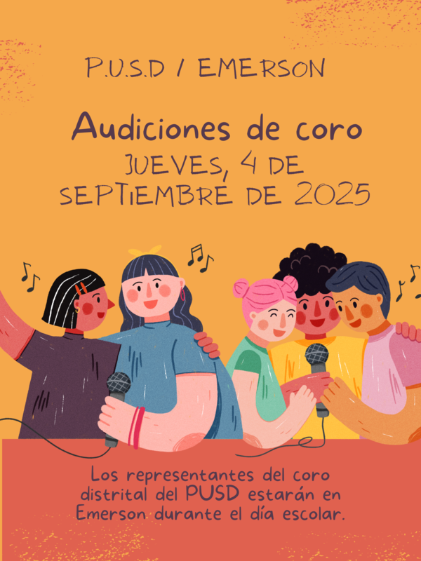 All District Choir auditions Thurs, Sept 4, 2025