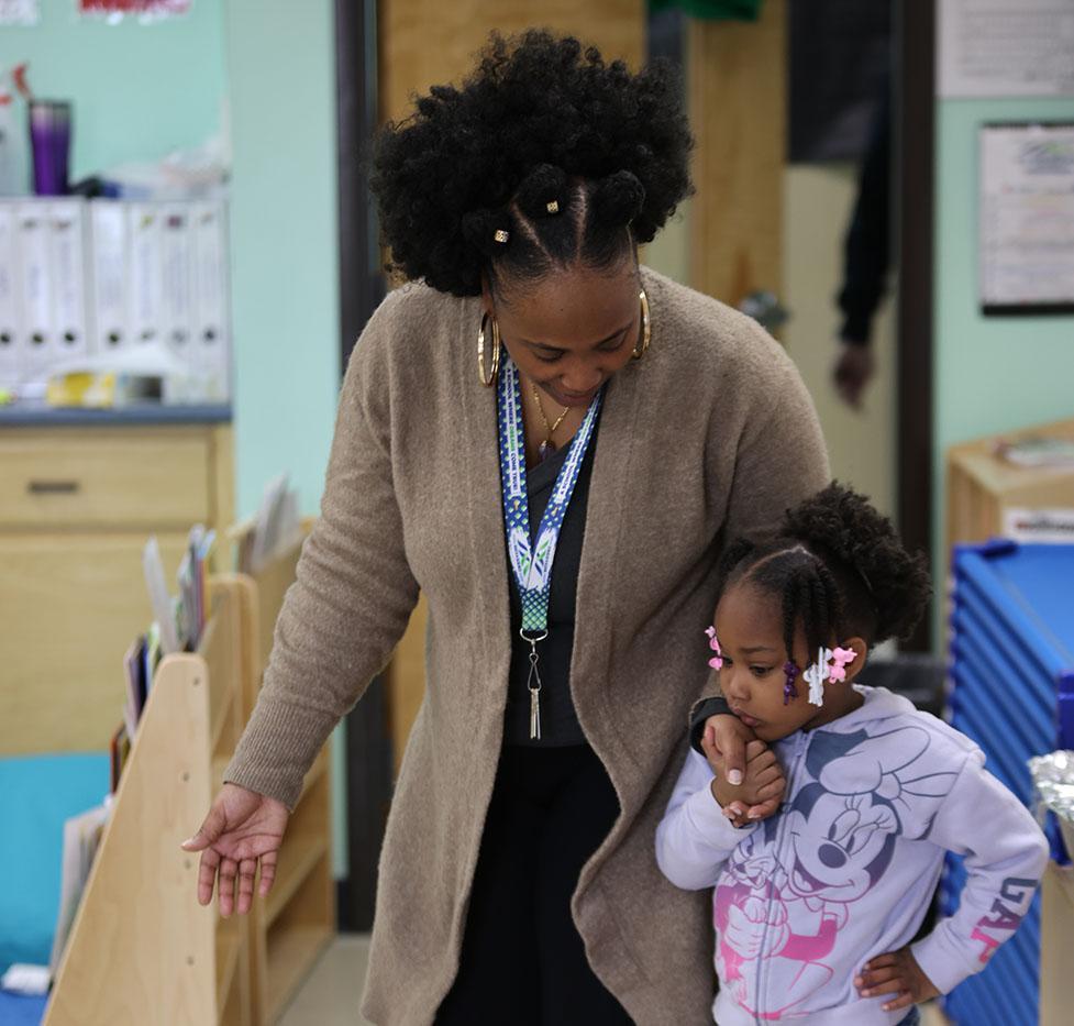 MMSA teacher and student in classroom