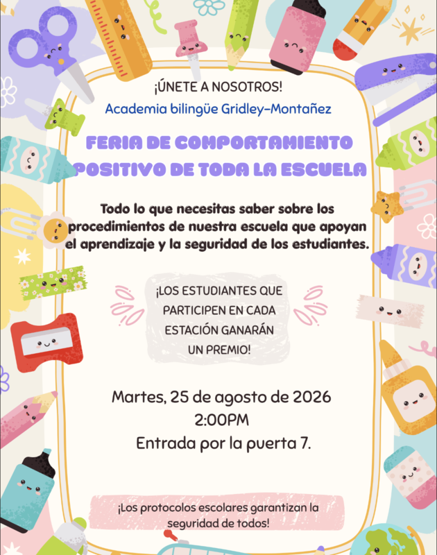 FERIA DE COMPORTAMIENTO POSITIVO DE TODA LA ESCUELA