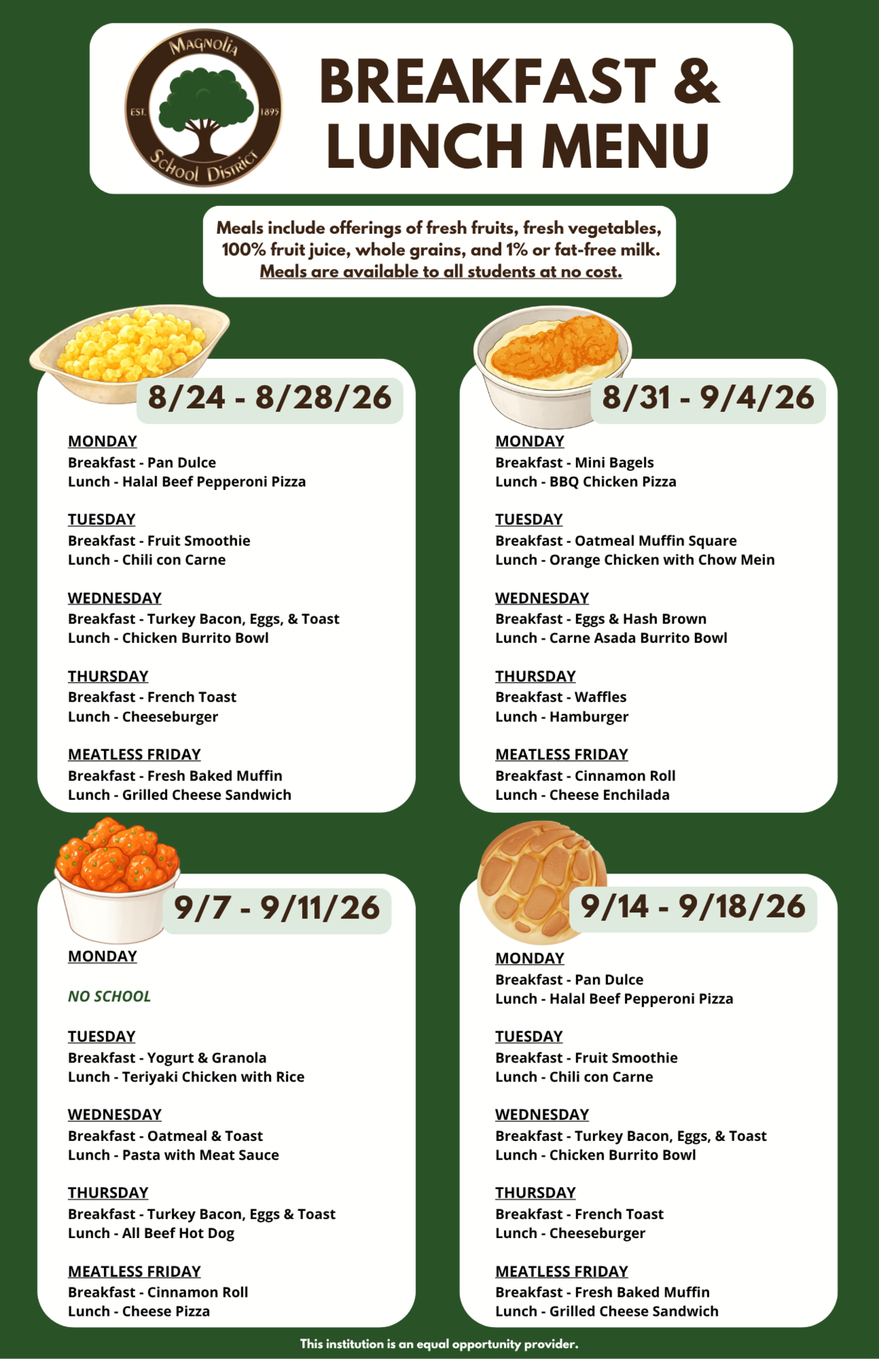 UPDATED K-6 Breakfast and Lunch Menu AUG-SEPT 2026