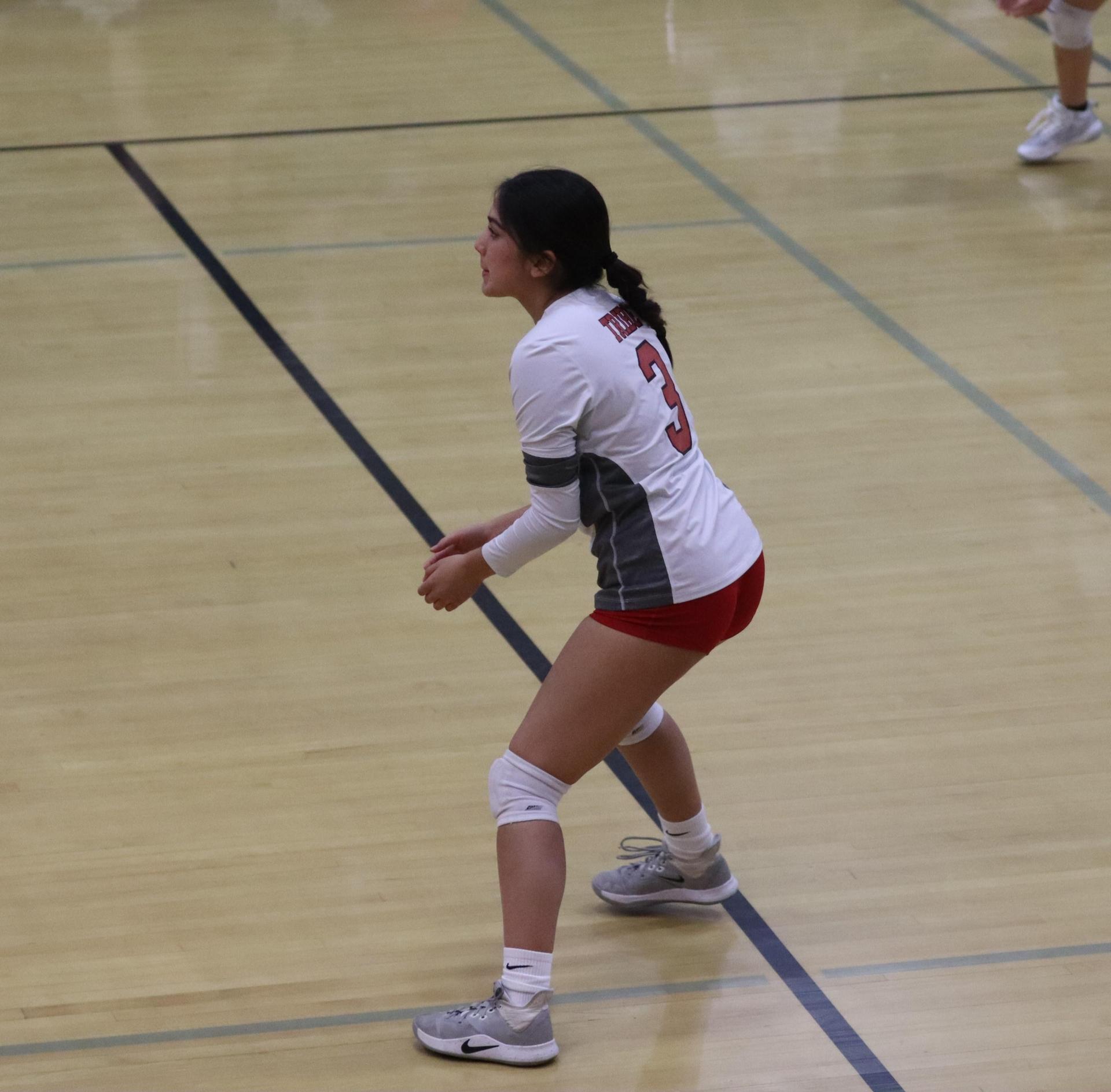 junior varsity girls playing volleyball against Mendota