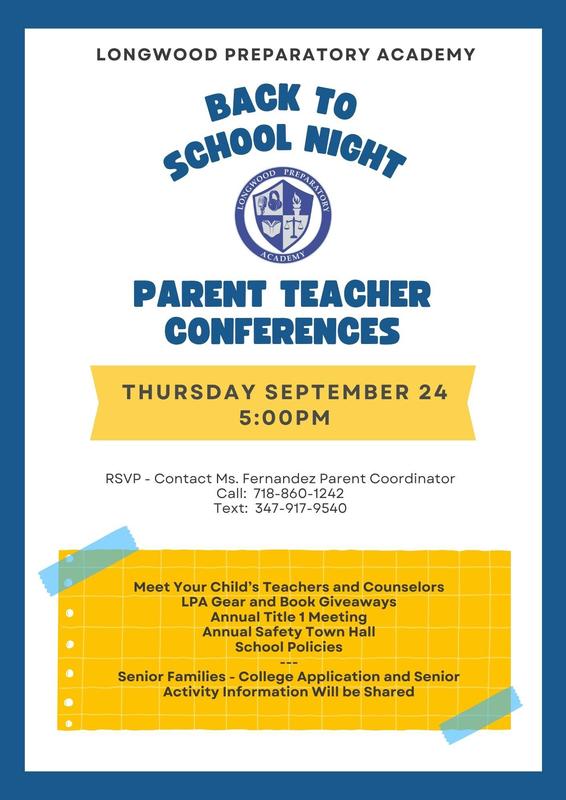 Parent Teacher Conferences at LPA on September 24th.