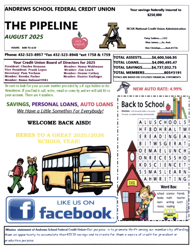 August Newsletter