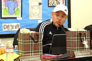 Trustee Juan Campos speaks during the Dec. 16, 2025, School Board meeting.