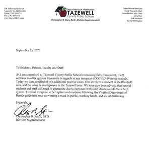 Covid letter