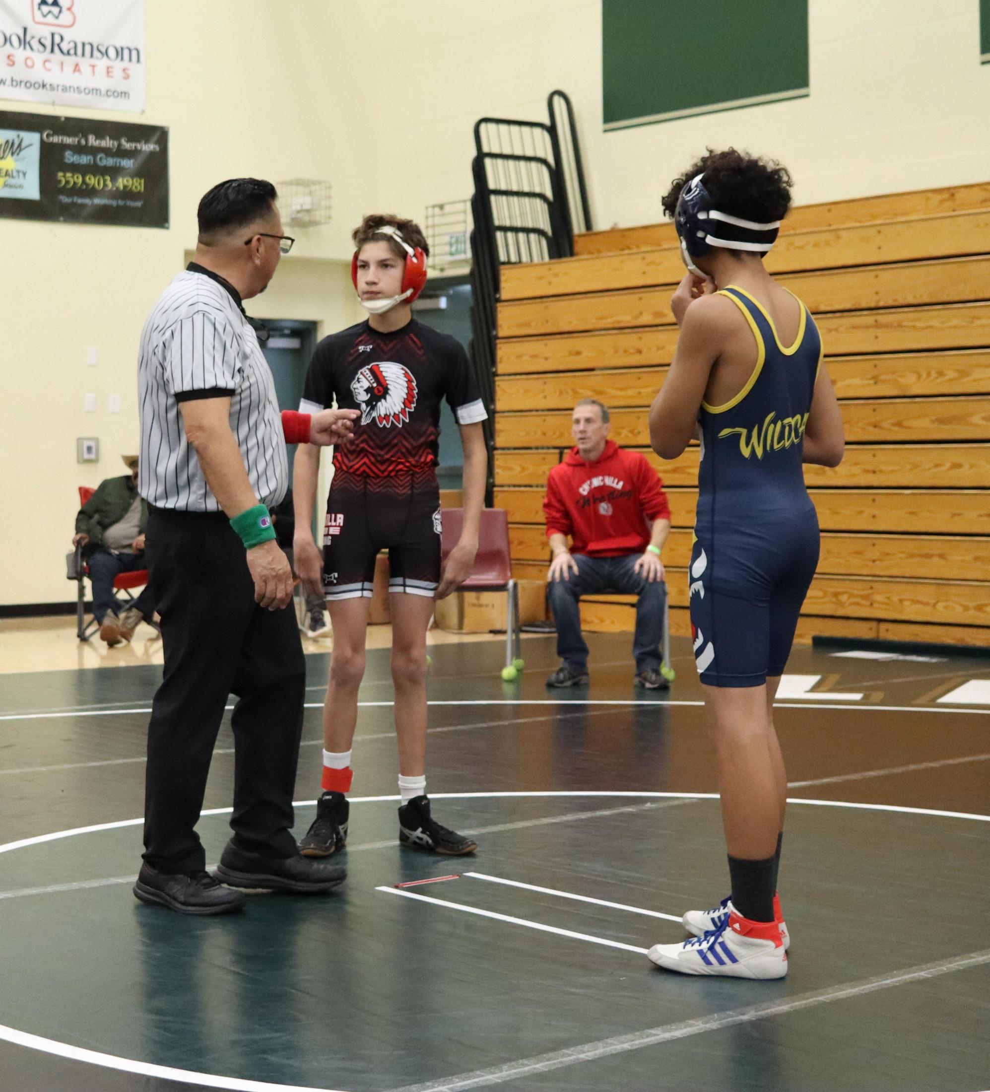 wrestlers in action at the Hawks invitational