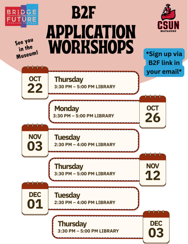 B2F Application Workshops Flyer