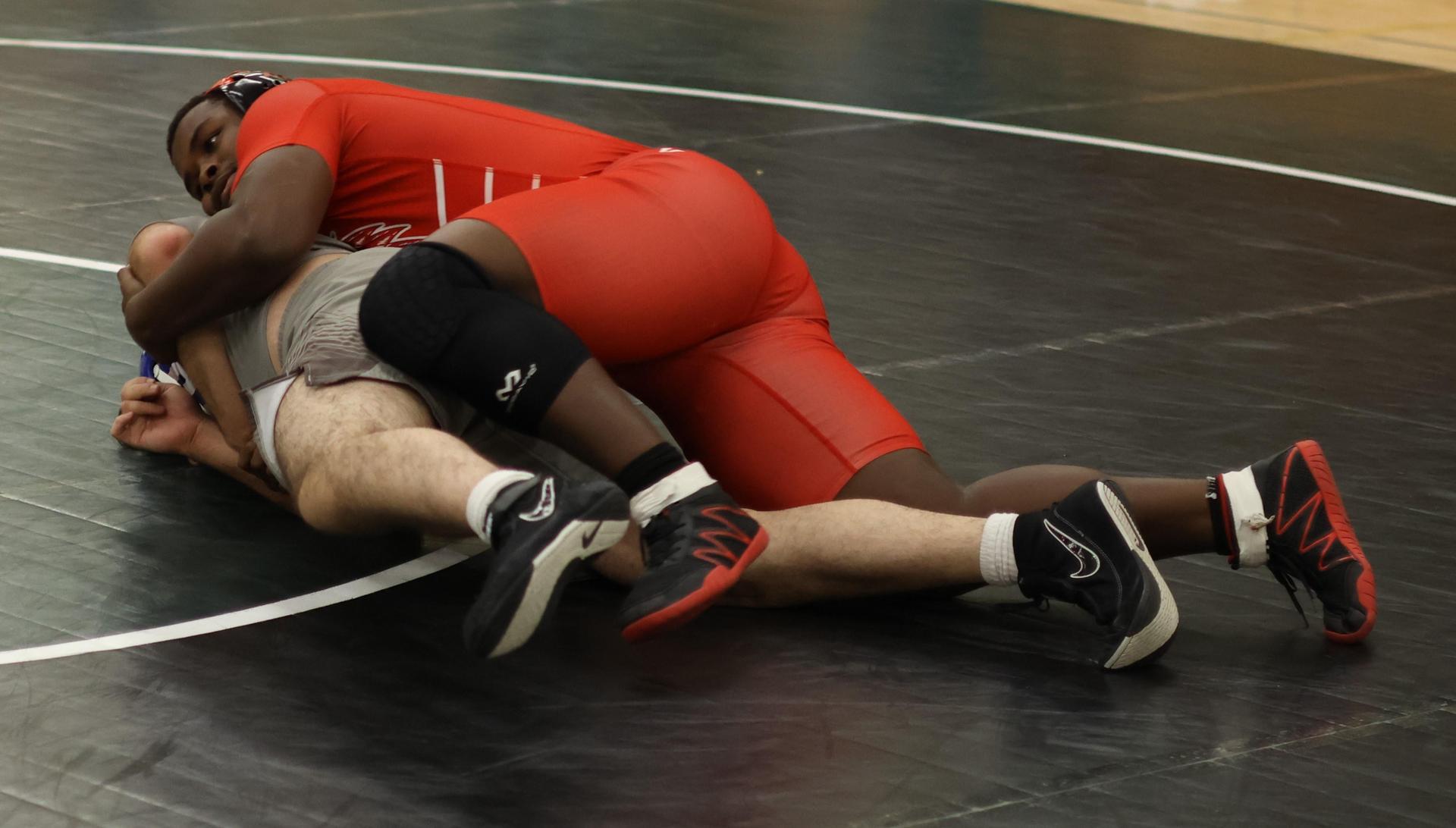 Boys wrestling in the Liberty Duals event 133