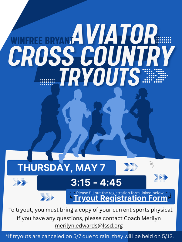 Cross County tryouts may 7