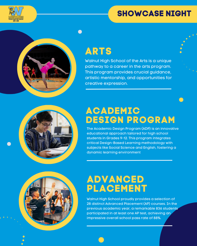 Arts program overview highlighting career opportunities and mentorship at Walnut School of the Arts.