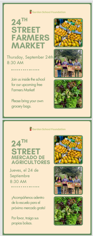 Farmers Market Flyer for 9-24-26
