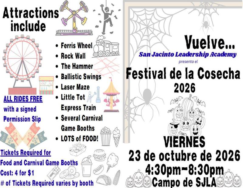 SJLA Harvest Festival Flyer 2026.