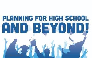 a Silhouette of high school graduates throwing their cap